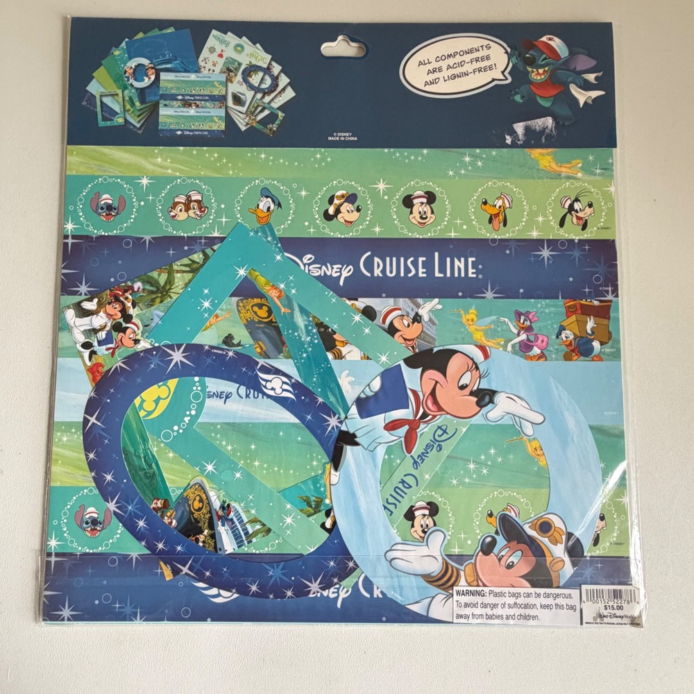 Disney Cruise Scrapbooking Kit Lot of 6 Disneyana Paper Craft Mixed Sealed/Open - Picture 9 of 11